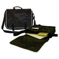 420D Polyester Attache Case w/ Fold Over Flap Closure & Snap Lock